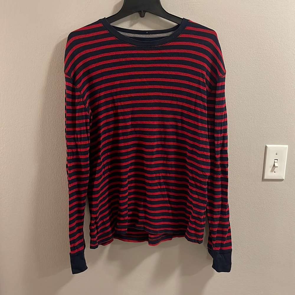 Old Navy red and blue striped long sleeve